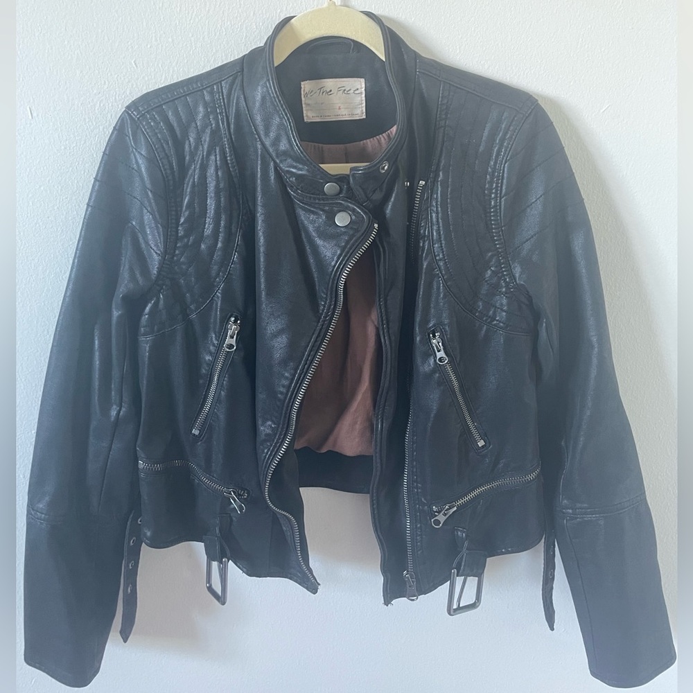Felix Faux Leather Moto Jacket by Free People